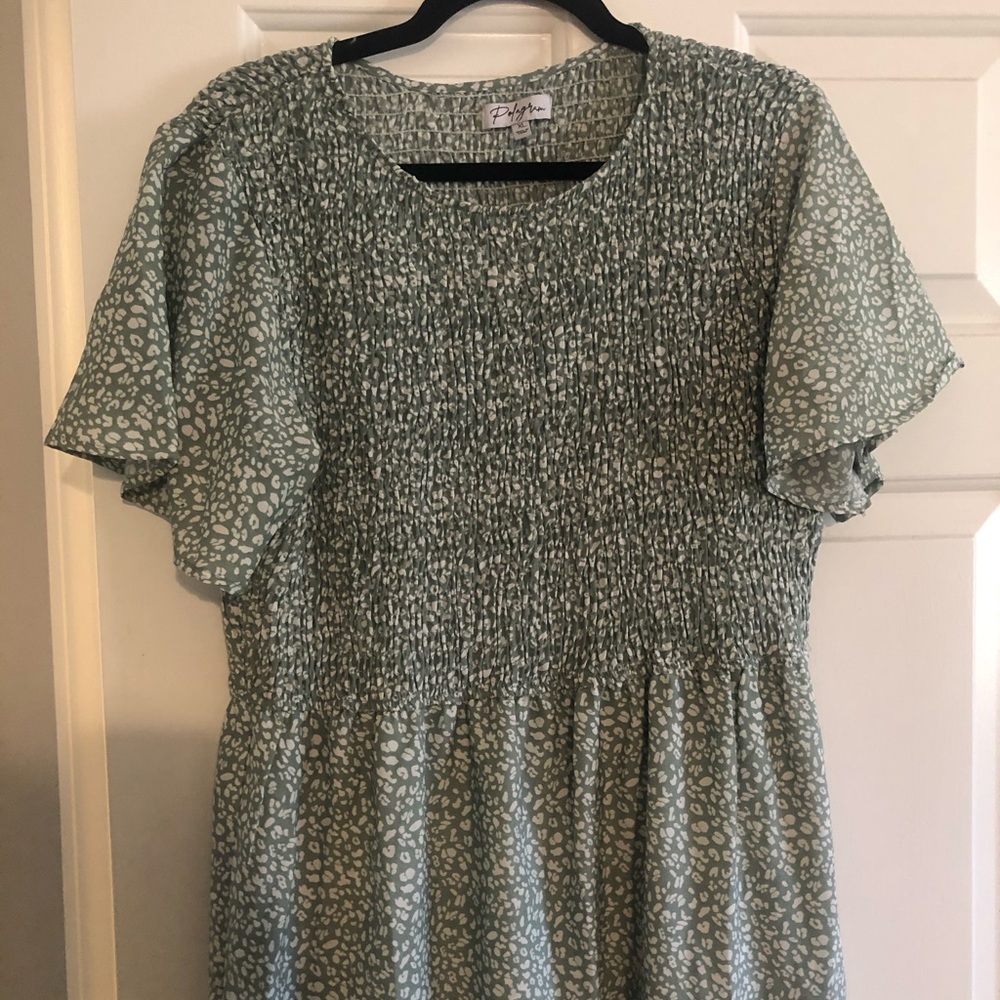 Sage green maxi dress from online boutique